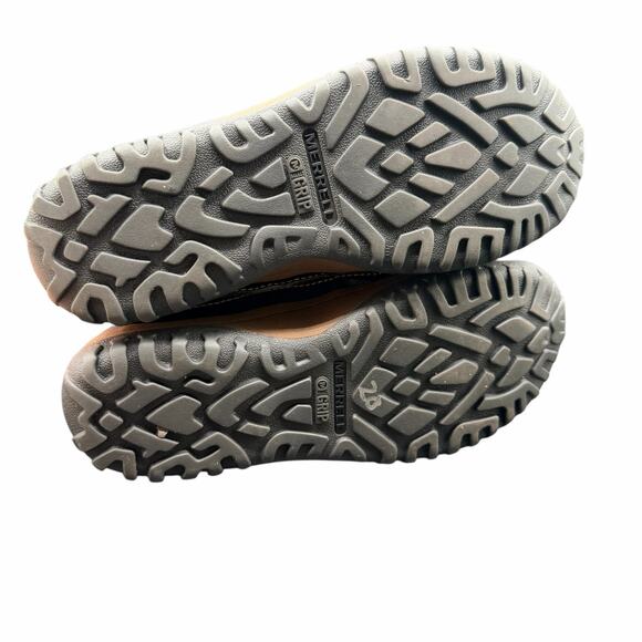 Merrell Decora Chant Leather Winter Boots Black 9.5 Waterproof Fur Trim - Picture 10 of 13